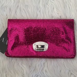 Armani Exchange Raspberry Clutch Bag